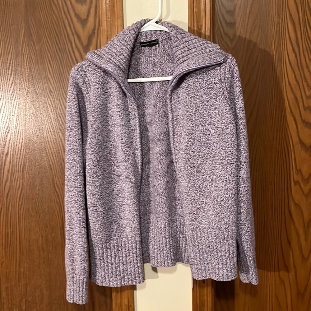 Carolyn Taylor purple sweater